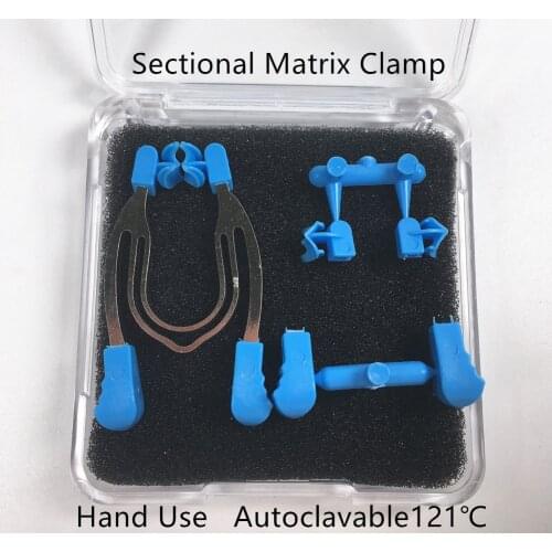 1Set Dental Sectional Contoured Matrix Clip Matrices Clamps Wedges Autoclavable 121℃ Replacement Type A Stainless Steel