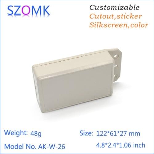 1 pcs)szomk wall mounted electronics junction box 122*61*27mm hot selling abs material plastic electronics case for pcb board