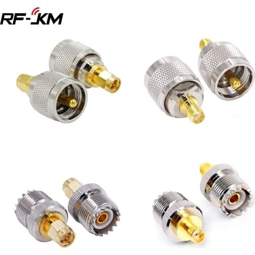1pcs UHF-SMA SMA Female male To UHF Male PL259 SO239 Connector RF Coax Coaxial Adapter