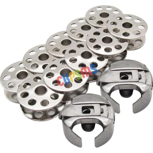 2pcs bobbin case&10pcs bobbin fit for BROTHER DB2-B740,B741,B745,,B746,B748,B797.JUKI DDL-201,DDL-560,DU-141H,DU-1181,1181N