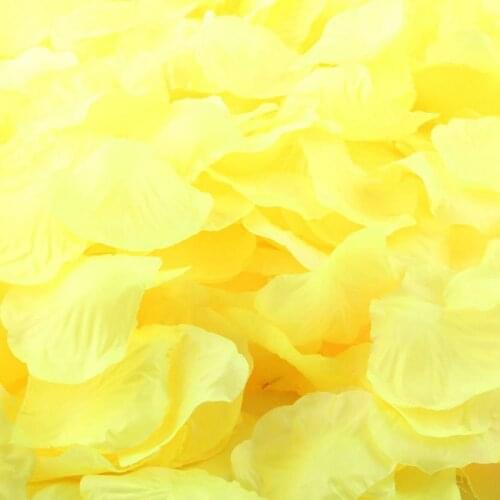 2000pcs/Lot Yellow Silk Rose Petals Artificial Flower For Wedding Table Decorations Event Party Supplies Petals