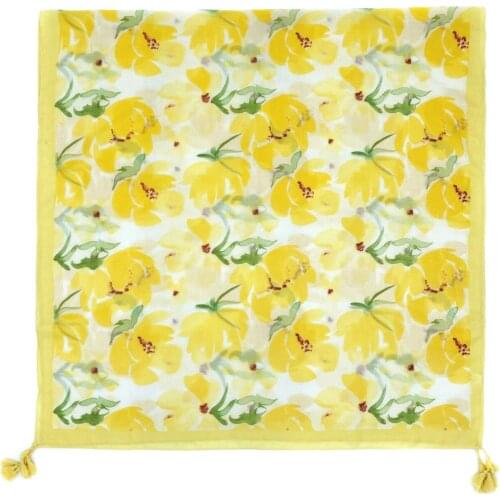 2021 Beautiful Cotton Ombre Flower Print Tassel Scarf Shawls Long Soft Beach Floral Scarves Hijab Wrap Free Shipping