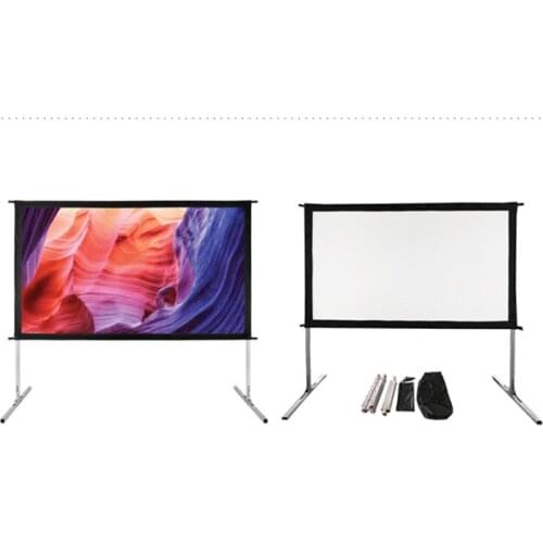 16:9 Home Cimena Screen Front Fast Fold Portable Projection Screen Outdoor or Indoor Foldable Projector Screen 90 inch
