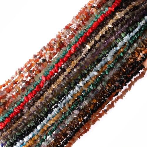 Gem-inside 4-8mm 34inch Natural Stone Beads Freeform Gravel Chips Beads For Jewelry Making Beads DIY Beads For Jewellery