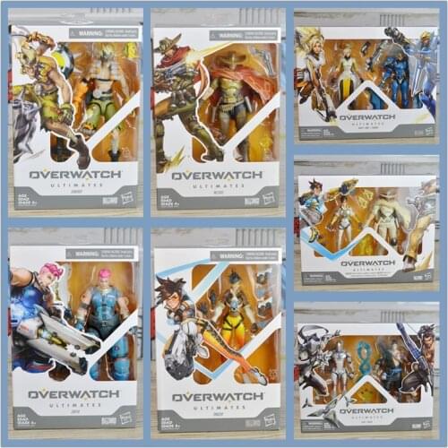 Hasbro Ovarwach Genji Hanzo Tracer Mccree Zarya JunkRat Lucio Action Figure Model Toys