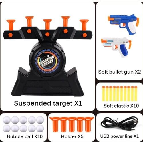 Electric Target Floating Ball Gun Shoot Plastic Bullet Game Indoor Suspension Toy Interaction Game Educational Children