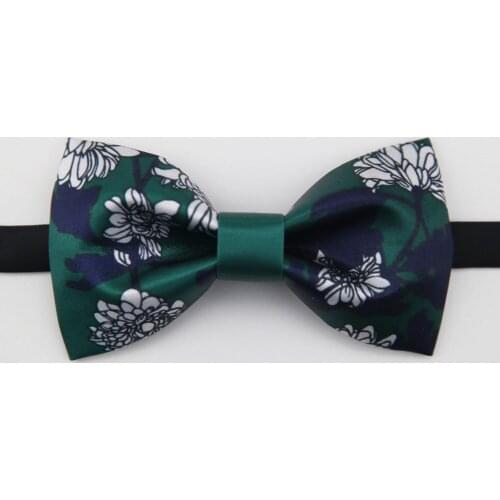 Free shipping new fashion casual male Printed Bowtie Men women Married Grooms Best British Wild Chrysanthemum College bow tie