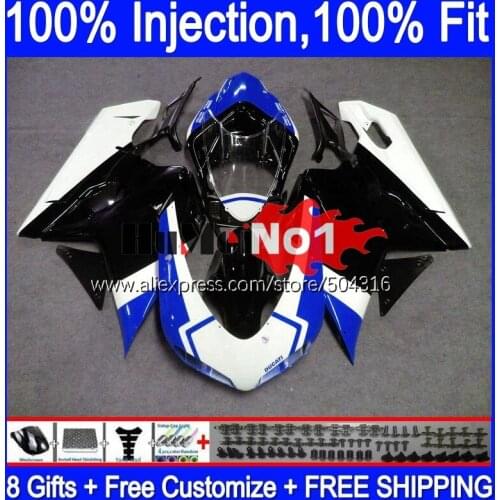 Injection For DUCATI 848 1098 1198 S R 07 08 09 2010 2011 2012 119MC.49 848S 1198S 2007 2008 2009 10 11 12 Fairing blue black