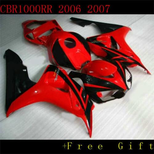 Dor-fairing kit for CBR1000RR 06 07 CBR 1000RR 2006 2007 fairings motorcycle parts body work set aftermarket new red black