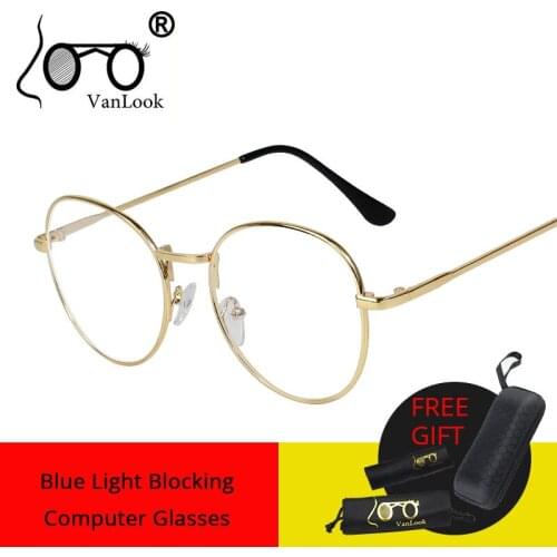 Computer Glasses Blue Light Blocking Oculos de Grau Feminino Armacao Round Eyeglasses Transparent Spectacle Frame for Women Men