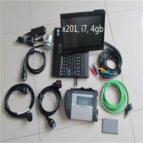Best Quality Full Chip Main Unit Mb Star C4 and SD C4 cables with x201t laptop for MB SD Connect Compact 4 Diagnostic Tool