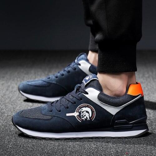 DM334 new Mens Genuine leather sneakers Breathable trainers anti-skid outdoor walking shoes light weight Spring summer shoes