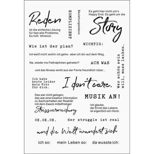 German word Clear Stamps for Scrapbooking Tampons Transparents Seal Background Stamp Card Making Diy