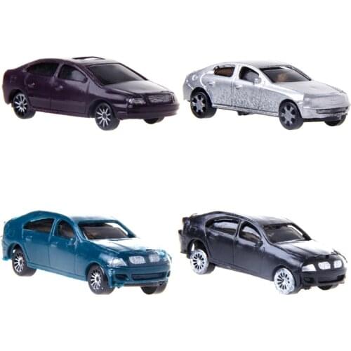 New 10x 1:100 Painted Model Car Building Layout HO Scale Model Building Toy