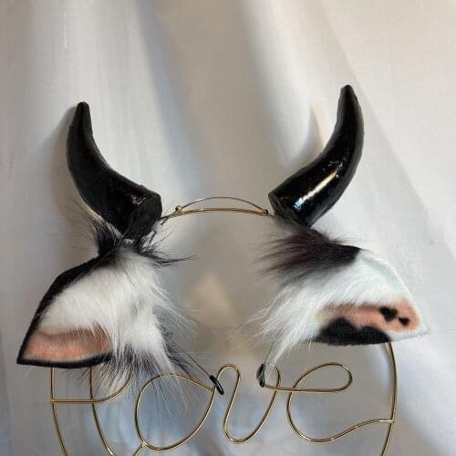 New Cow Anime Simulation Beast Ear Beast Tail Wolf Ear Cat Ear Fox Ear Hair Hoop Custom COSPLAY