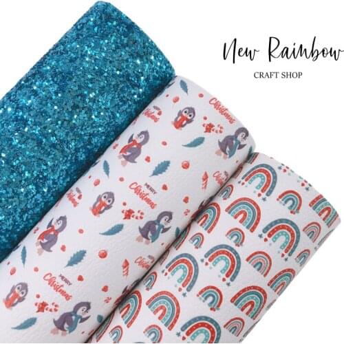 New Rainbow 30X22CM/A4 Christmas Little Penguin Bundles For Making DIY Crafts, Homedeco, Hairbows, Earrings, Accessories