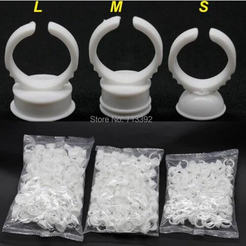 100Pcs/Bag Small Medium Large Size Disposable Pigment Ring Cups Plastic Tattoo Ink Cups For Permanent Makeup