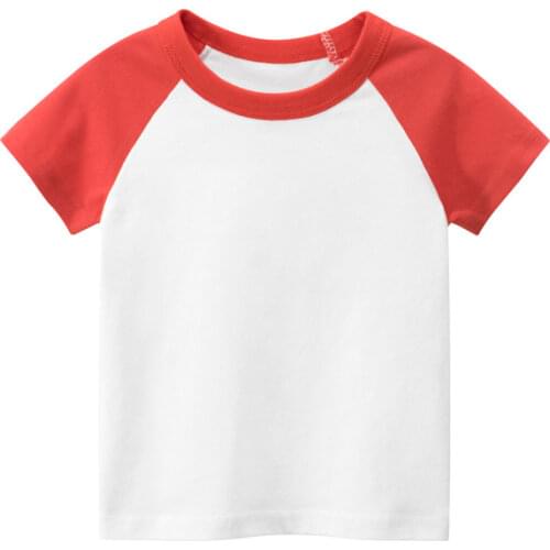 Sublimation Blanks Solid Color White T-shirt for Boys Girls Short Sleeve Kids Clothes Cotton Polyester Summer Tops Clothing 10Y