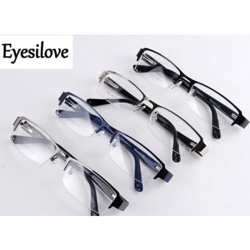 Eyesilove Retail 1pcs half-rim optical frames with spring hinge men women eyeglasses for prescription glasses many colors