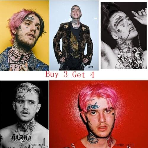 Rapper Lil Peep poster Clear Image Wall Stickers Home Decoration Good Quality Prints White Coated Paper