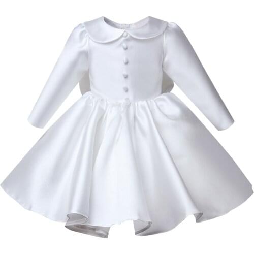 Elegant Girl Dress Flower Girl Dresses Long Sleeve Wedding Party Princess Vestidos Kids Pageant Birthday First Communion Gowns