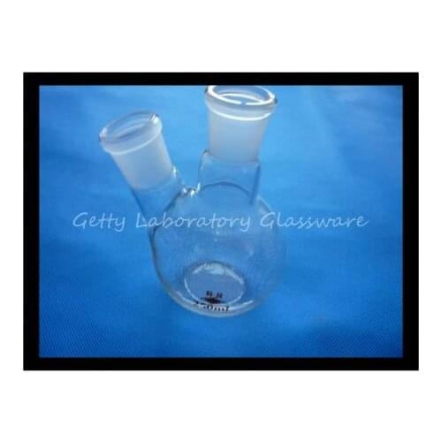 250ml 2-neck (two-neck) flat bottom boil flask,24/29, heavy wall (Borosilicate Glass)