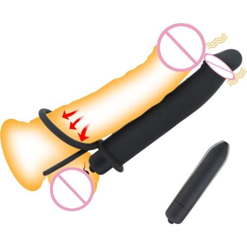 Strap On Penis Double Penetration Vibrator Delay Ejaculation Sex Toys For Couples Dildo Vibrator Penis Ring Prostate Massage