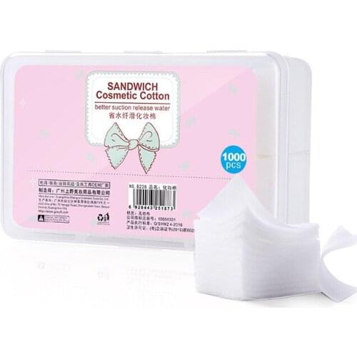 1000pcs Disposable Makeup Remover Cotton Wipes Soft Cotton Facial Cleansing Pads Ultrathin Nail Wipes Skin Care Cleaning Tools