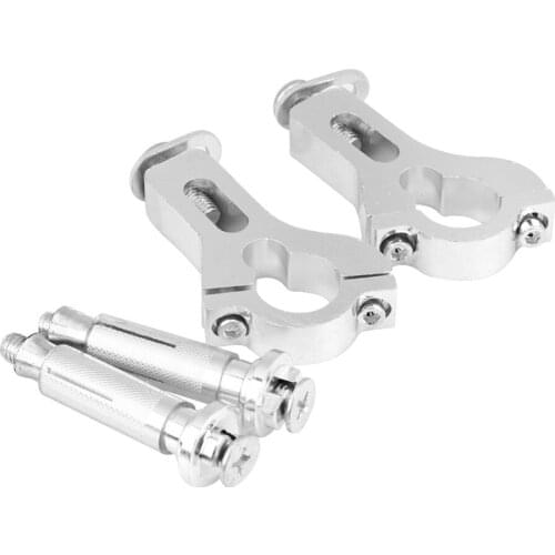 Silver 22mm modified handlebar Motorcycle Component Alloy Handguards Clamp Mount Kit with a pair of clamps 2 Screws not rust