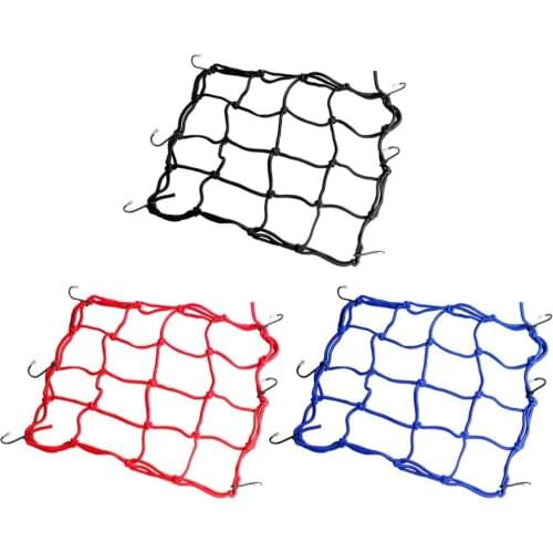 30x30cm Luggage Cargo Mesh Net Car Accessories Motorcycle Bike Helmet Holder 6 hooks Hold Mesh Net Bag Auto Car Styling Tool