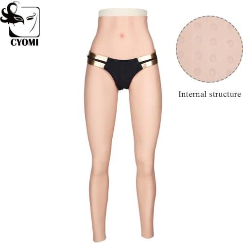 CYOMI 6G Silicone Vagina Pantys to the Ankle Internal floating point design, sweat preventing oil for Crossdresser Drag Queen