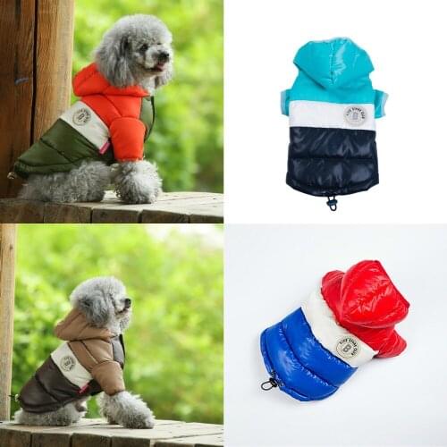 Warm Winter Dogs Clothes for Small Pet Dog Coat Jacket Clothing Costume Puppy Hoodie Light-weight Two Legs Manteau Chien Bulldog