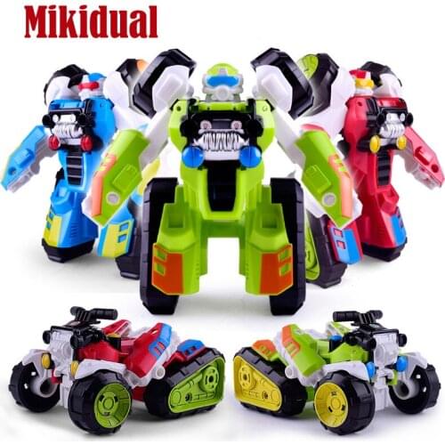 Transformation King Kong Robot Car Model Children mkd52 DIY Children toy Action Figure One-step Deformation Beach Motorcycle