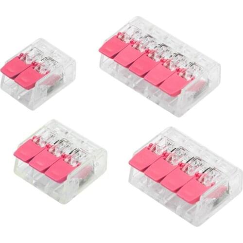 30/50/100 Mini Fast Wire Connector Universal Wiring Cable Connector Push-in Conductor Terminal Block 221-412 221-413 221-414 221