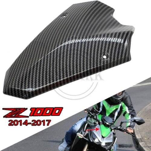 For Kawasaki Z1000 2014 2015 2016 2017 14 15 16 17 Motorcycle ABS Injection Carbon Fiber Top Fairing Windshield Cover Windshield