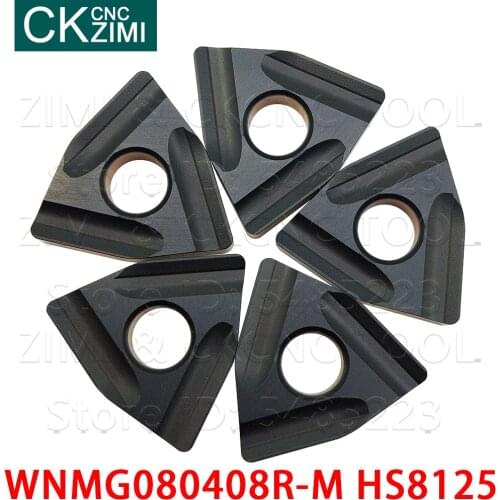WNMG080408R-M HS8125 WNMG 080408R Carbide Inserts slotting blade Turning Inserts CNC metal lathe tools WNMG 080408 R for Steel