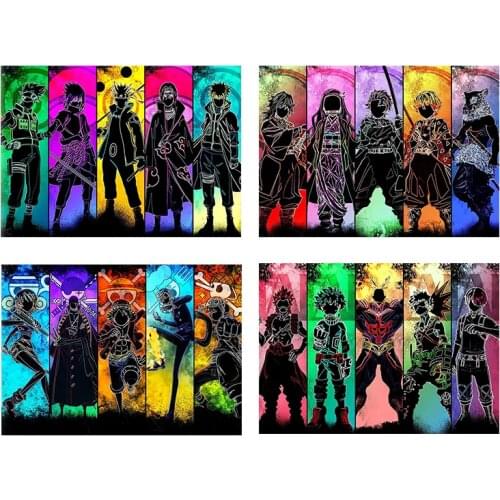 Japanese Anime Canvas Painting Naruto One Piece Posters and Prints Print Mural Pictures Boy Room Bedroom Home Wall Decor Cuadros