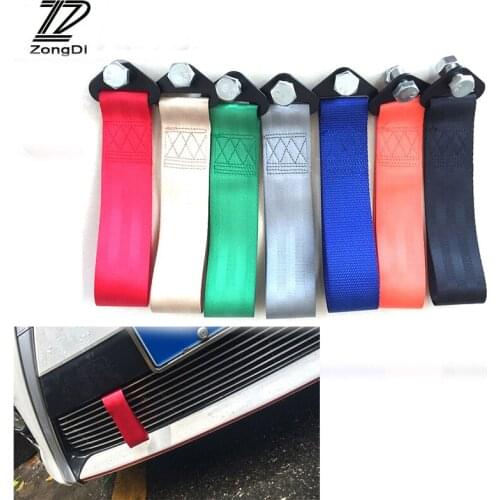 ZD Car Styling Racing Trailer Rope Belt Hook Strap Nylon Tow For Skoda Octavia A5 A7 2 Fabia Yeti BMW E60 F30 X5 6 E53 Inifiniti