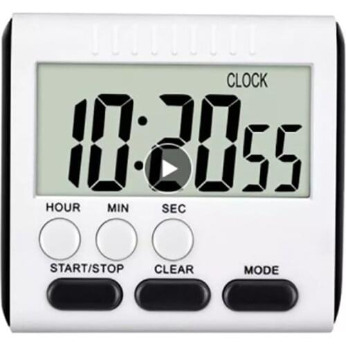 LCD Digital Display Cooking Alarm Clock Kitchen Timer Sleep Stopwatch Clock House Kitchen Accessory Countdown Timer Magnet Clock