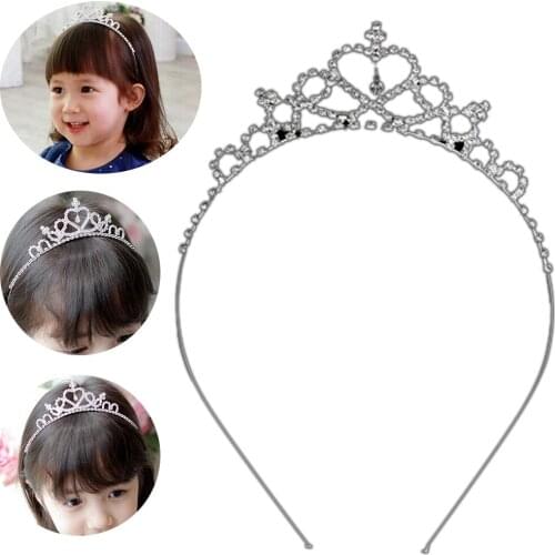 1PC Kid Cute Crystal Tiara Hairband Kid Girl Bridal Princess Prom Crown Party Accessiories Princess Prom Crown Headband