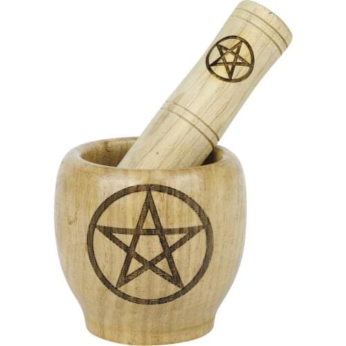 1pcs Chakra Pounded Garlic Jar Mortar Wooden Grinder Round Pestle Set For Grind Herbs Spices Grains Pepper Grind Machine
