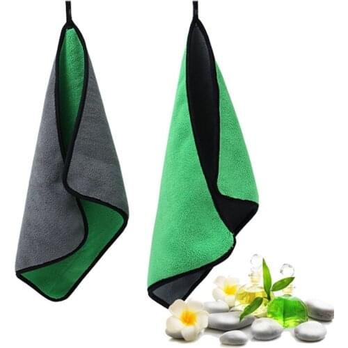 1PCS Double-sided Household Absorbent Microfiber Towel Kitchen Cleaning Thickening Cleaning Cloth Washing Dishes Lint-free