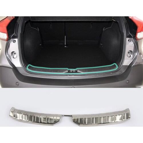2017 car parts Stainless Steel inner bumper foot plate cover 1pcs Car Styling For Nissan 17 KICKS
