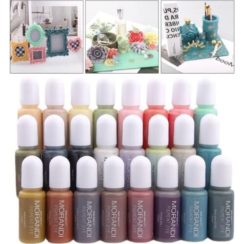 24 Colors Resin Pigment Liquid Colorant UV Epoxy Resin Mold Candle Soap Coloring