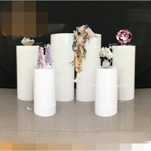 3pcs/set/6pcs/set)Wedding pillar pedestal round acrylic plinth backdrop senyu1614