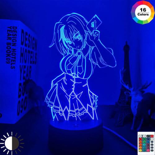 3d Led Lamp Anime High School DxD Xenovia Quarta for Bedroom Decorative Nightlight Birthday Gift Acrylic Led Night Light