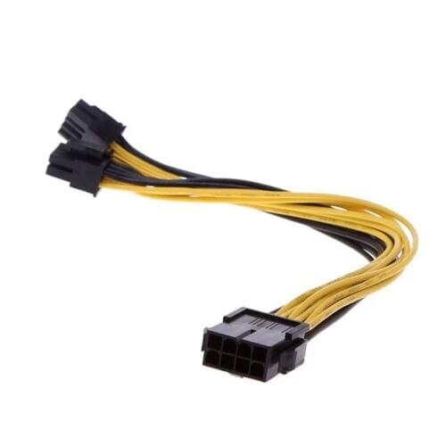 5pcs/lot ,PCI-E PCIE 8p Female to 2 Port Dual 8pin 6+2p Male GPU Graphics Power Cable