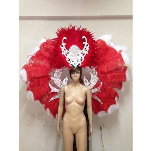 Latin dance Samba accessories Fashion exquisite headdress feathers Delicate dance shows accessories