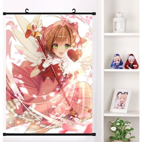 Anime Cardcaptor Sakur Kinomoto Fujitaka Wall Scroll Mural Poster Wall Hanging Poster Otaku Home Decor Collection dropshipping