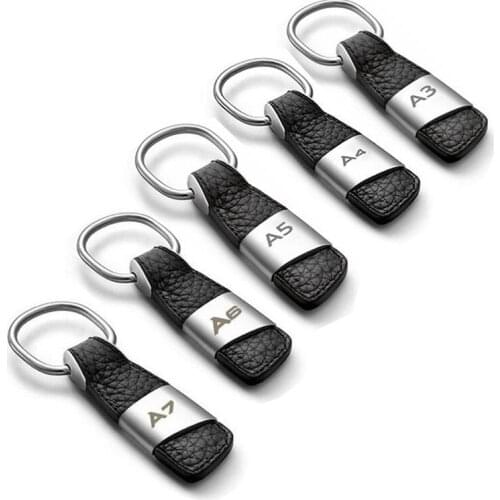 Genuine Leather Car Key Ring For Audi A1 A2 A3 A4 A5 A6 A7 A8